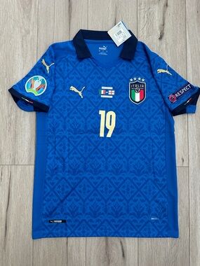 Italy 2021 Euro Final Soccer Jersey Leonardo Bonucci #19 Home Men’s